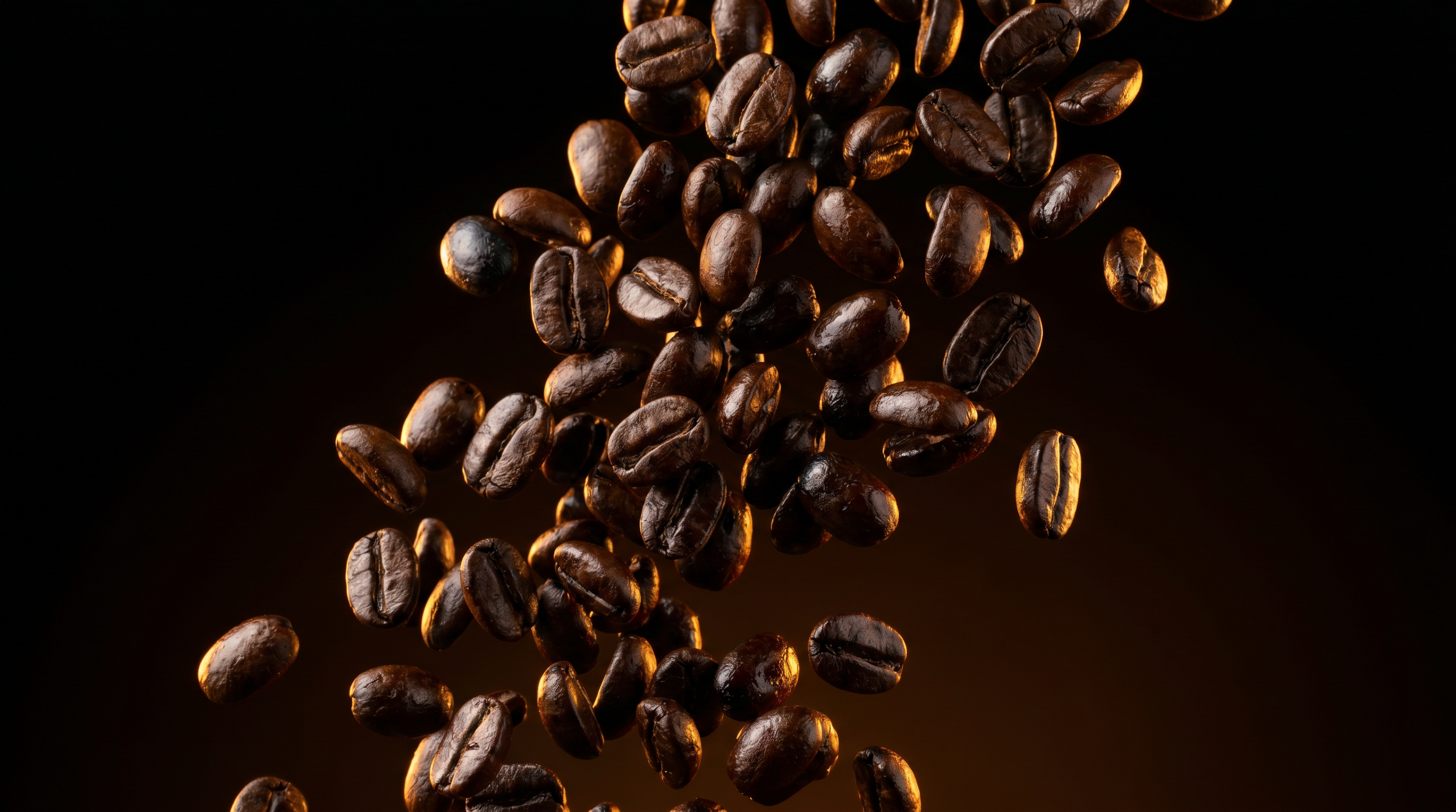 Cascade of roasted beans